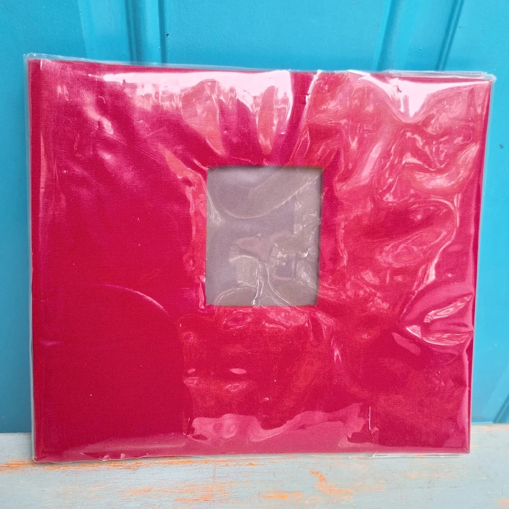 Linen Scrapbook Square Pages Slip in Sleeves Red Cover Diy Craft Scrap Book 8x8